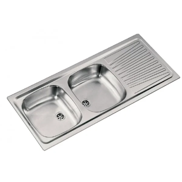 Φωτογραφία προϊόντος: Sanitec Mondial 11567 116 x 50 cm 2VR Λείος Ένθετος Νεροχύτης