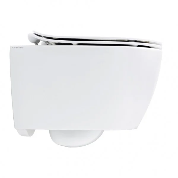 Φωτογραφία προϊόντος: Scarabeo Moon CleanFlush® 552000SC 50.5cm Kρεμαστή Λεκάνη Τουαλέτας Με Κάλυμμα Slim Soft Close