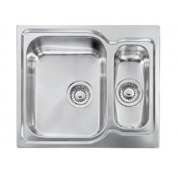 Φωτογραφία προϊόντος: Sanitec Matico 11642 58 x 50 cm 2VD Σατινέ Δεξιός Ένθετος Νεροχύτης