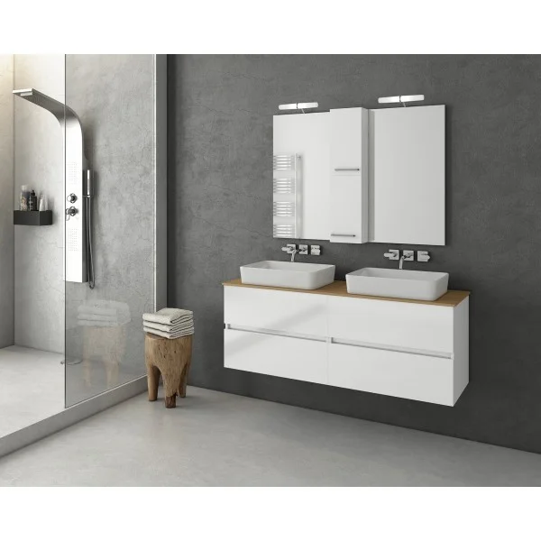 Φωτογραφία προϊόντος: Drop LUXUS 140 White έπιπλο μπάνιου κρεμαστό με καθρεπτη