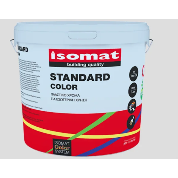 Φωτογραφία προϊόντος: ISOMAT STANDARD COLOR Πλαστικό χρώμα για εσωτερική χρήση Λευκό 3 lt