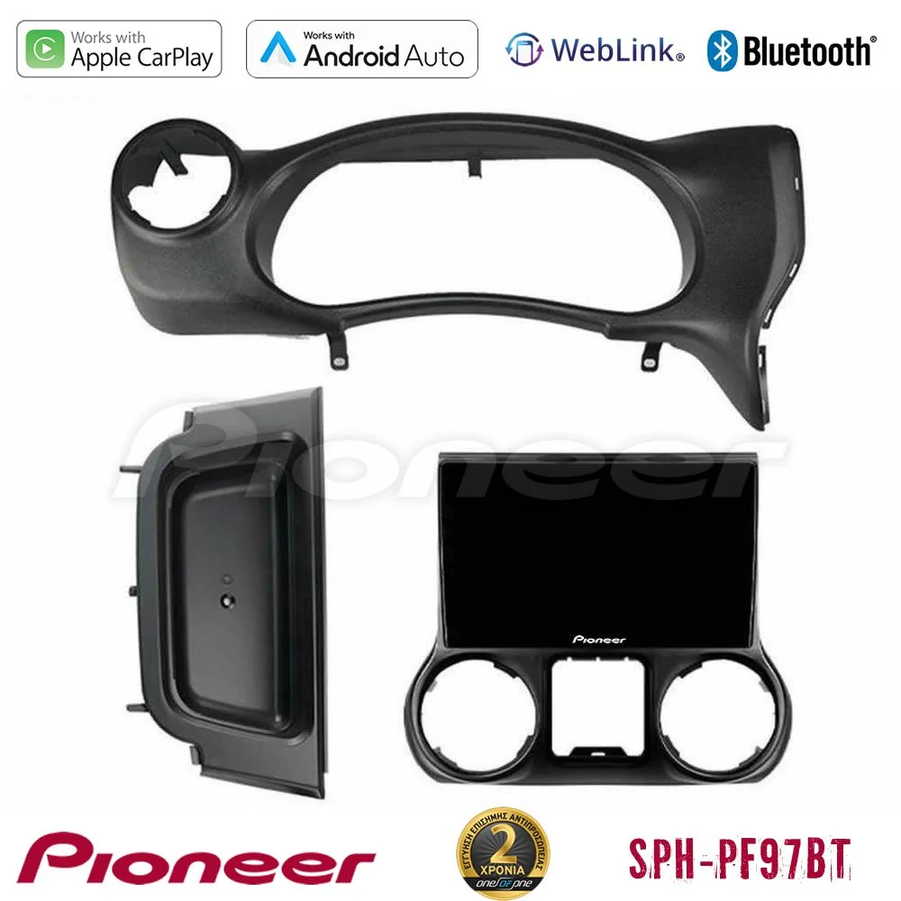 Φωτογραφία προϊόντος: Pioneer SPH-PF97BT Series Jeep Wrangler 2014-2017 Multimedia Station 9 (Tablet Style) Με Carplay & Android Auto