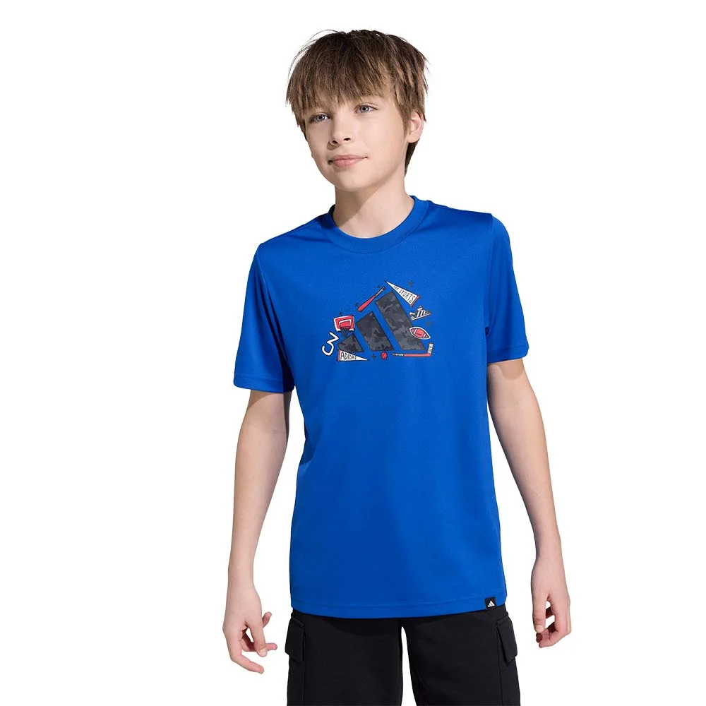 Φωτογραφία προϊόντος: adidas Sportswear Boy's Camo Train Tee. Μπλε JV5183 (adidas Sportswear)