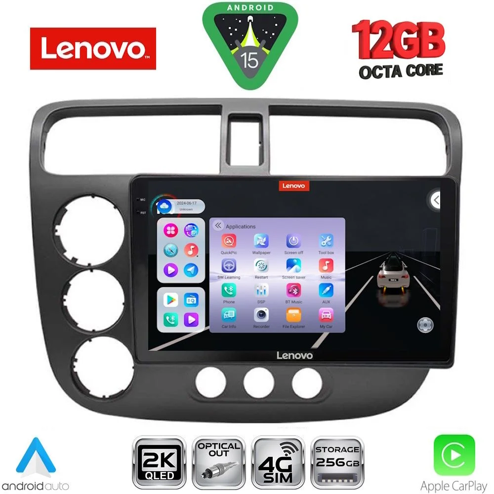 Φωτογραφία προϊόντος: LENOVO SSZ 12187_CPA (9inc) MULTIMEDIA TABLET for HONDA CIVIC 4D mod. 2001-2006