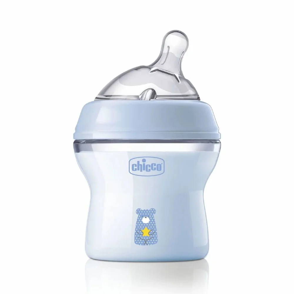 Φωτογραφία προϊόντος: CHICCO Natural Feeling Color Πλαστικό Μπιμπερό με Θηλή Σιλικόνης - Σιέλ 0m+ - 81311-20 (150ml)