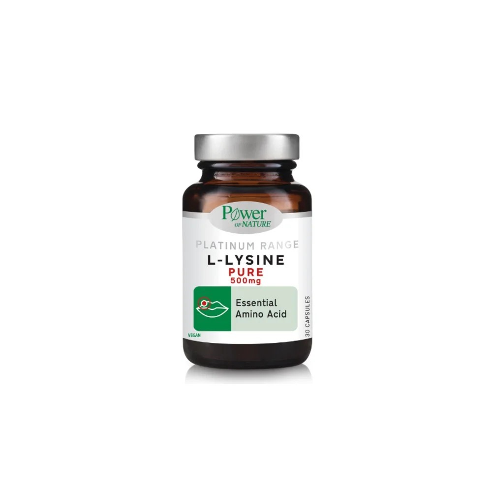 Φωτογραφία προϊόντος: POWER OF NATURE Platinum L-Lysine Pure 500mg 30caps