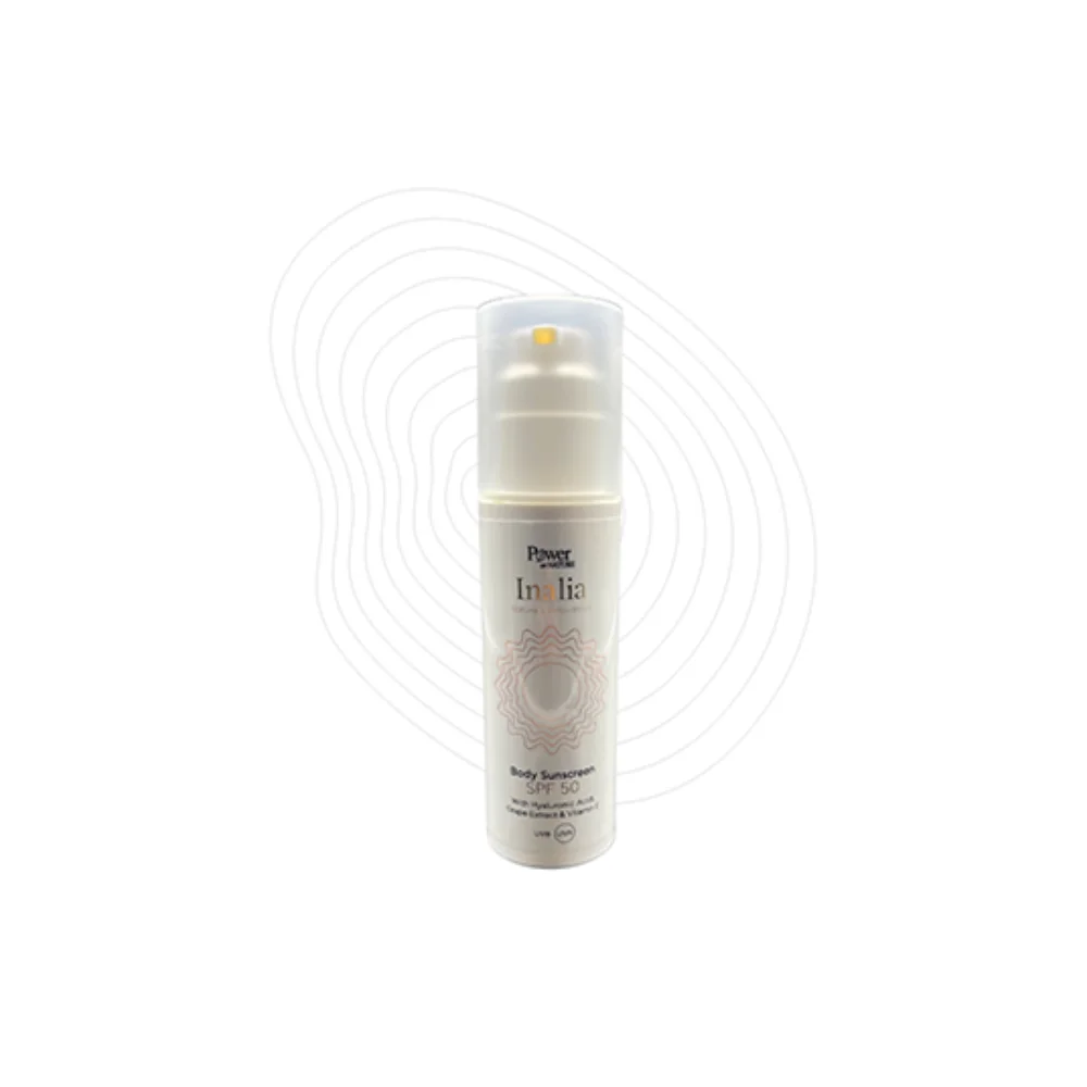 Φωτογραφία προϊόντος: POWER OF NATURE Inalia Body Sunscreen With Hyaluronic Acid, Grape Extract & Vitamin E SPF50 (150ml)
