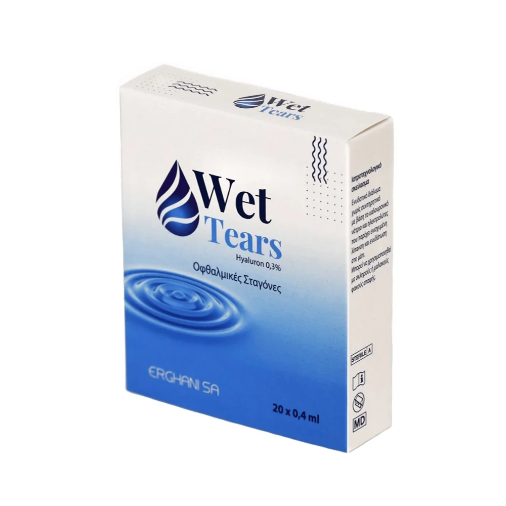 Φωτογραφία προϊόντος: WET. Wet Tears Hyaluron 0,3% - Οφθαλμικές Σταγόνες 20x0,4ml