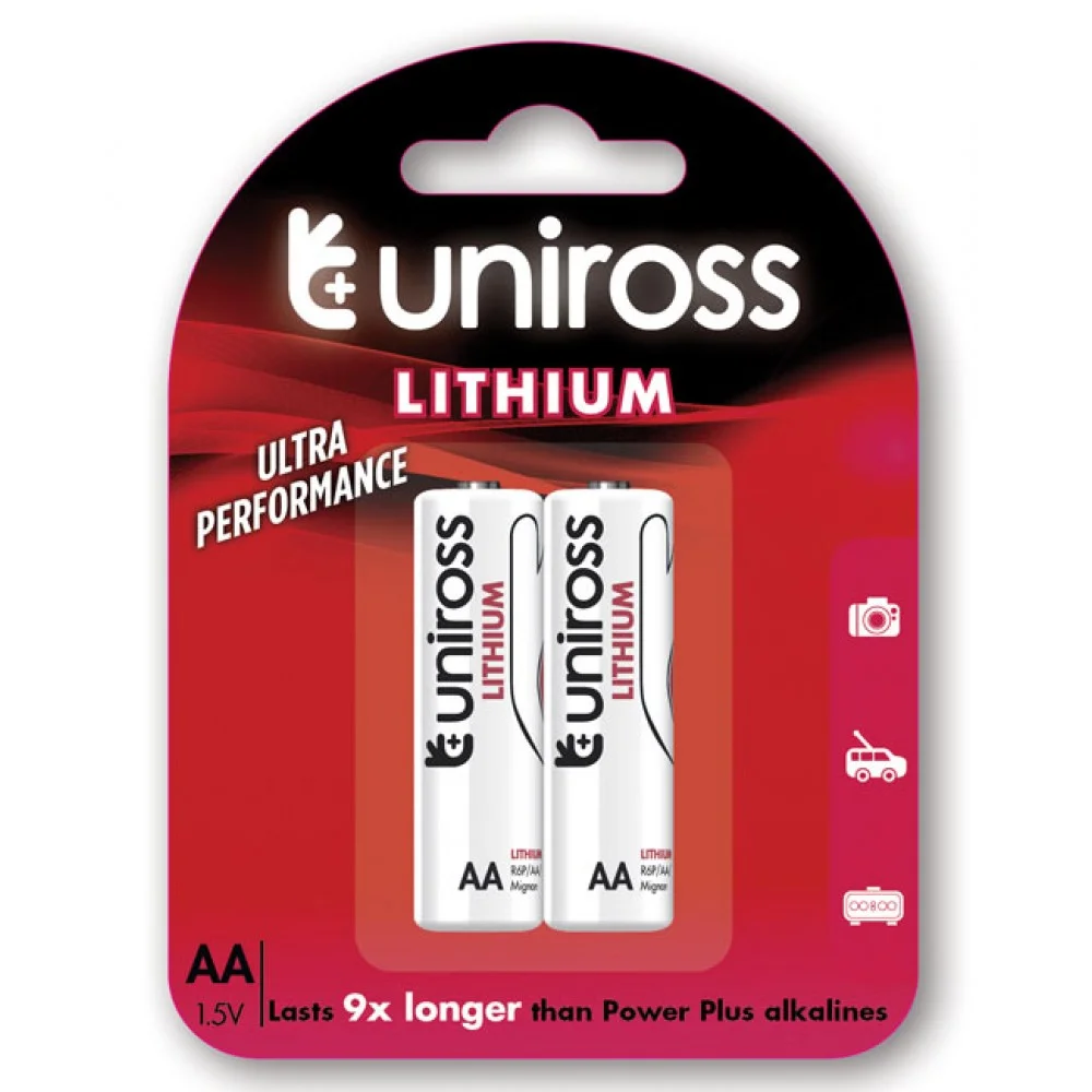 Φωτογραφία προϊόντος: Uniross μπαταρία AA Λιθίου 1.5V