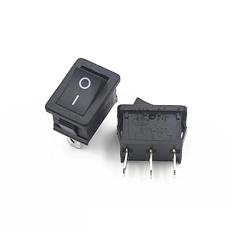 Φωτογραφία προϊόντος: OEM Black RY1-101 three-pin switch, on-off-on