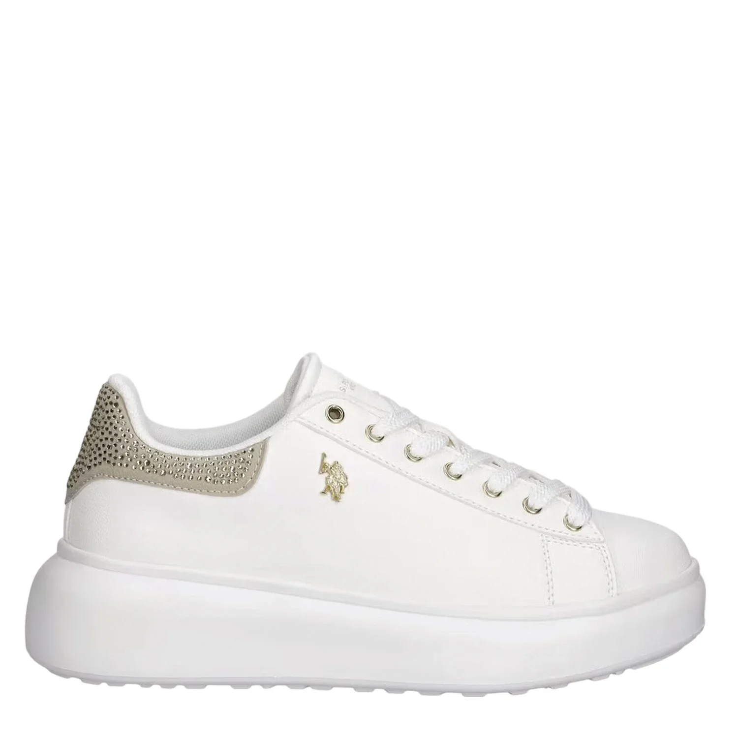 Φωτογραφία προϊόντος: U.S. POLO ASSN. U.S. Polo ASSN Γυναικείο Sneaker stacy001w-6y1-whi-gol02