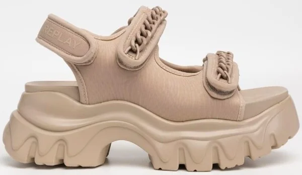 Φωτογραφία προϊόντος: Replay γυναικείο flatform chunky πέδιλο σε μαύρο χρώμα JUYCE CHAIN RSA60006T-0057 Taupe