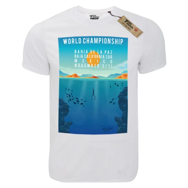 Φωτογραφία προϊόντος: T-shirt unisex Takeposition T-cool λευκό Freediving chompionship, 900-5504S