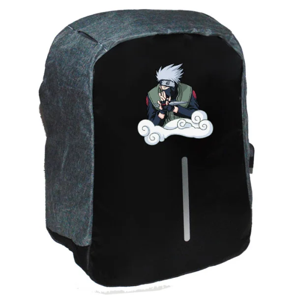 Φωτογραφία προϊόντος: Takeposition Anime Naruto Kakashi Hatake Σχολική τσάντα Razor 1κεντρική θέση Rpet 600D 44Y x 34Μ x 10Π Μαύρο/γκρι 973-1342-07
