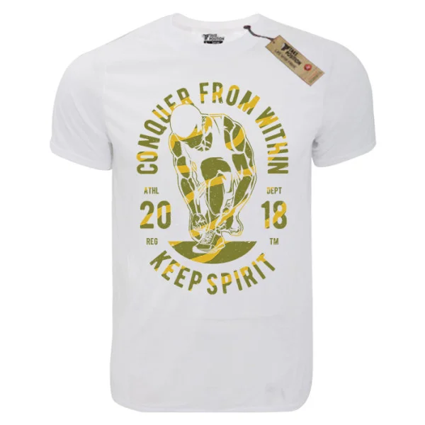 Φωτογραφία προϊόντος: T-shirt unisex Takeposition T-cool λευκό Keep Spirit, 900-5546