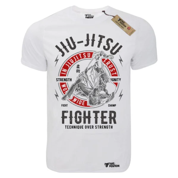 Φωτογραφία προϊόντος: T-shirt unisex Takeposition T-cool λευκό Jiu Jitsu, 900-5557