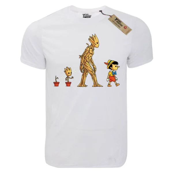 Φωτογραφία προϊόντος: T-shirt unisex Takeposition T-cool λευκό Pinocchio evolution, 900-1602