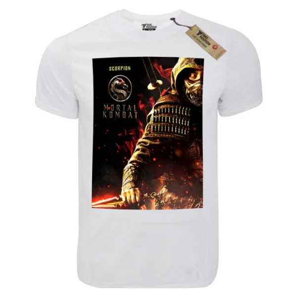 Φωτογραφία προϊόντος: TakePosition T-shirt unisex T-cool λευκό Mortal combat Scorpion, 900-4507