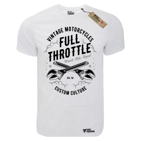 Φωτογραφία προϊόντος: T-shirt unisex Takeposition T-cool λευκό Full throttle, 900-3508