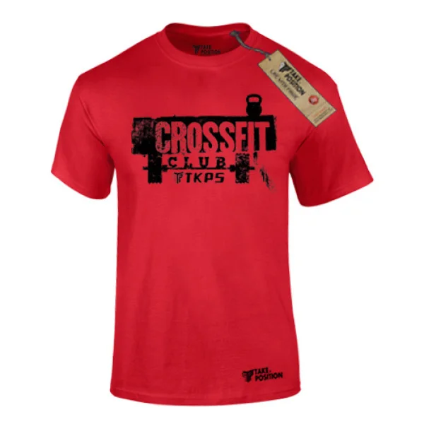Φωτογραφία προϊόντος: T-SHIRT ΑΝΔΡΙΚΟ 150GR, TAKEPOSITION, CROSSFIT CLUB TIKPS, KOKKINO, 307-5527-prosf