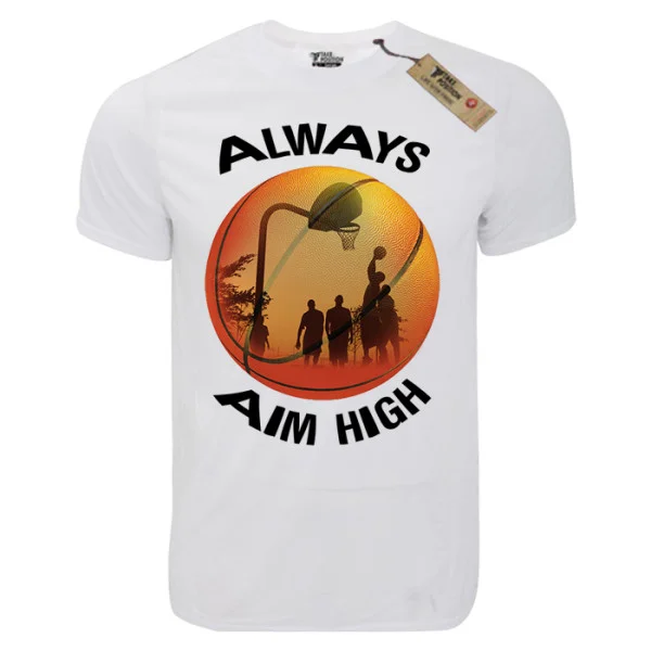 Φωτογραφία προϊόντος: TakePosition T-shirt unisex T-cool λευκό Always aim high, 900-5533
