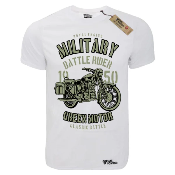 Φωτογραφία προϊόντος: T-shirt unisex Takeposition T-cool λευκό Green Military, 900-3509