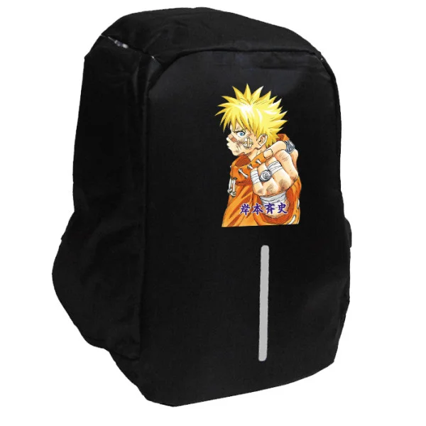 Φωτογραφία προϊόντος: Takeposition Anime Naruto Fist Σχολική τσάντα Razor 1κεντρική θέση Rpet 600D 44Y x 34Μ x 10Π, Μαύρο, 973-1332-02
