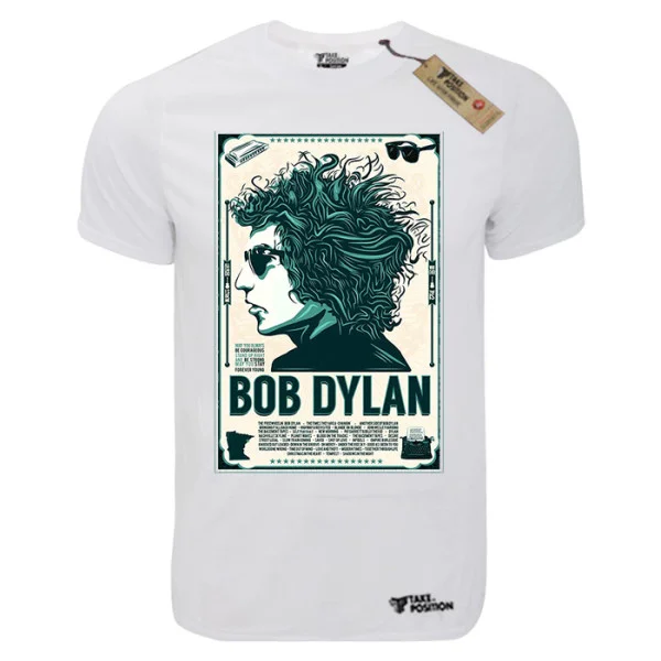Φωτογραφία προϊόντος: TakePosition T-shirt unisex T-cool λευκό Bob Dylan, all we can do, 900-7696