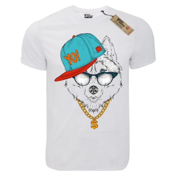 Φωτογραφία προϊόντος: T-shirt unisex Takeposition T-cool λευκό Yo dog yo, 900-1512