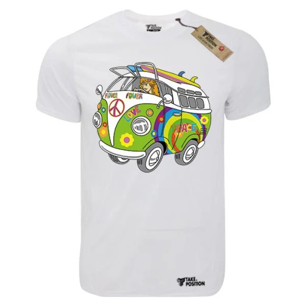 Φωτογραφία προϊόντος: TakePosition T-shirt unisex T-cool λευκό Flower Power, 900-9072