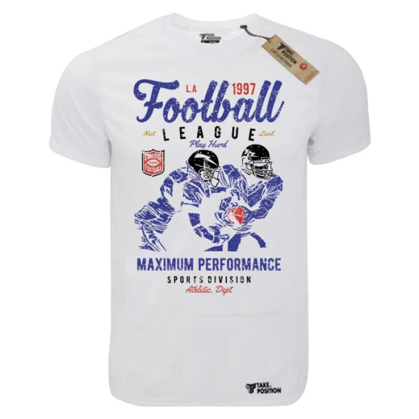 Φωτογραφία προϊόντος: T-shirt unisex Takeposition T-cool λευκό Football League, 900-5553