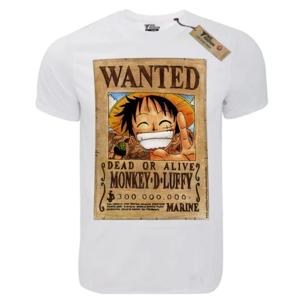 Φωτογραφία προϊόντος: T-shirt unisex Takeposition T-cool λευκό Monkey D.Luffy Wanted, 900-1012