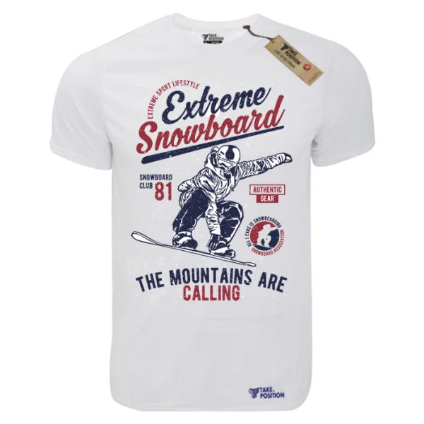 Φωτογραφία προϊόντος: T-shirt unisex Takeposition T-cool λευκό Extreme Snowboard, 900-2014