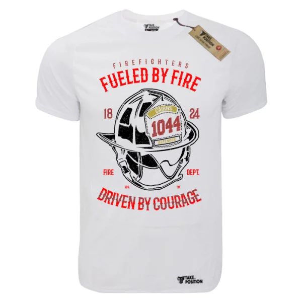Φωτογραφία προϊόντος: T-shirt unisex Takeposition T-cool λευκό Fulled by fire, 900-3507
