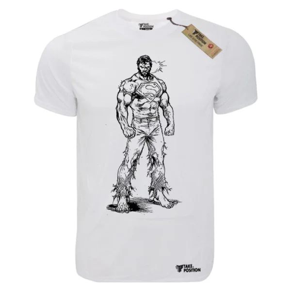 Φωτογραφία προϊόντος: T-shirt unisex T-cool Takeposition λευκό Super me, 900-1377