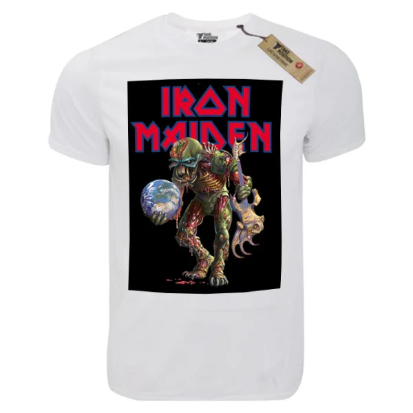 Φωτογραφία προϊόντος: T-shirt unisex Takeposition T-cool λευκό Iron Maiden Planet earth, 900-7550