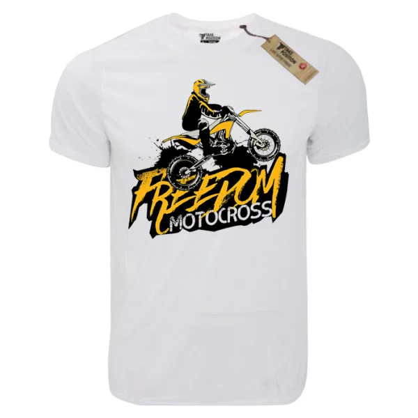 Φωτογραφία προϊόντος: T-shirt unisex Takeposition T-cool λευκό Freedom motorcross, 900-9005