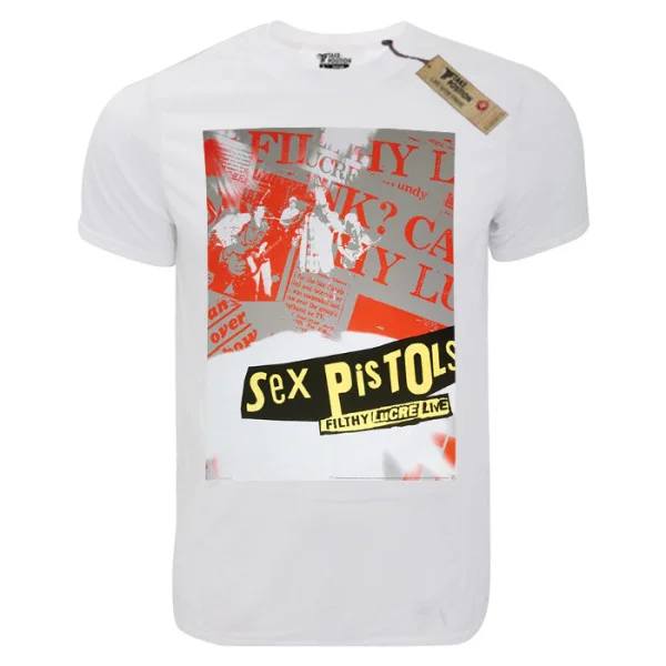 Φωτογραφία προϊόντος: T-shirt unisex Takeposition T-cool λευκό Sex Pistols Filthy Lugre Live, 900-7624