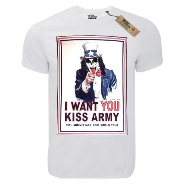 Φωτογραφία προϊόντος: T-shirt unisex Takeposition T-cool λευκό Kiss Army, 900-7605