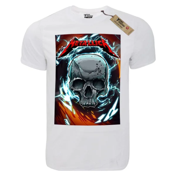Φωτογραφία προϊόντος: T-shirt unisex Takeposition T-cool λευκό Metallica Electro Scull, 900-7534