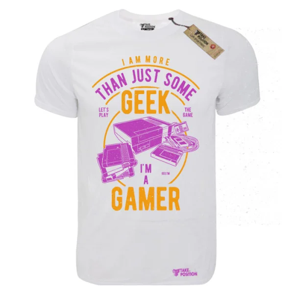 Φωτογραφία προϊόντος: T-shirt unisex Takeposition T-cool λευκό Geek Gamer, 900-2018