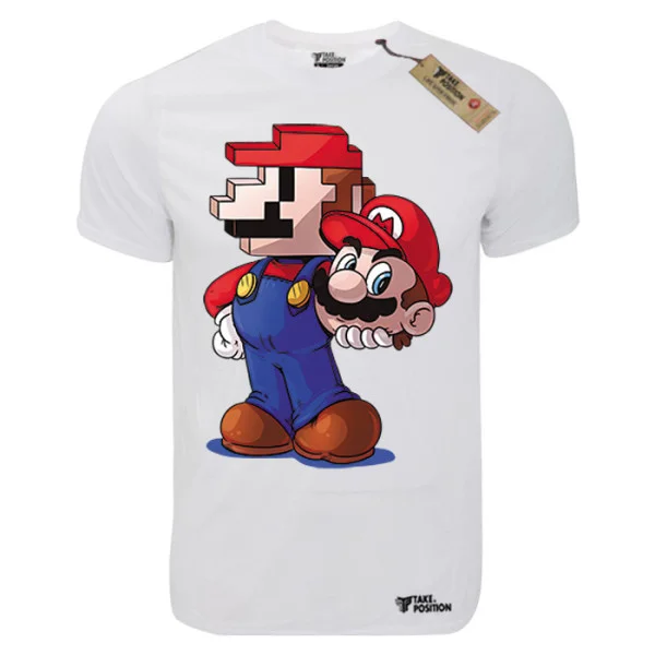 Φωτογραφία προϊόντος: T-shirt unisex T-cool Takeposition λευκό Mario 8bit, 900-1372