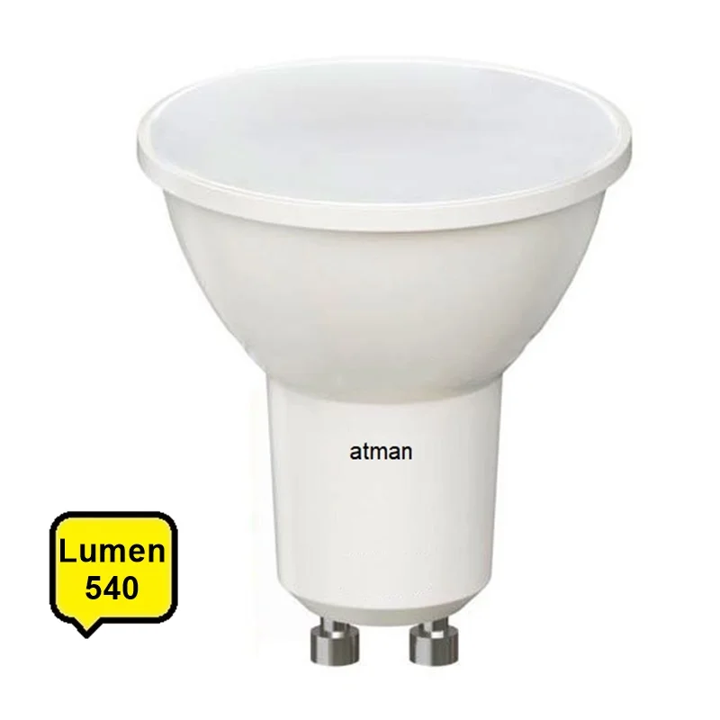 Φωτογραφία προϊόντος: ATMAN Λάμπα Spot Led GU10 6Watt 540 lum 100° Φώς Λευκό