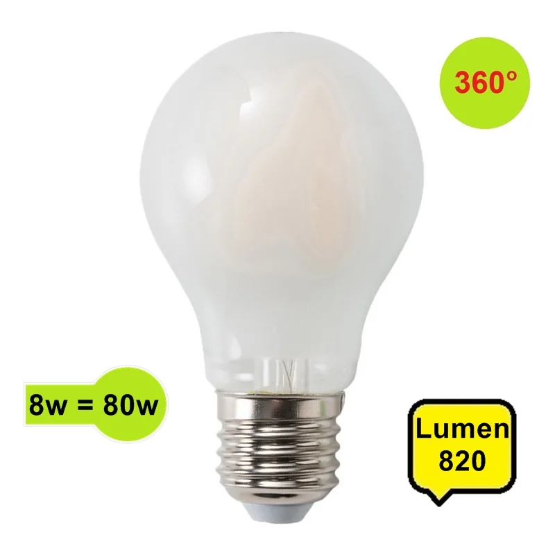Φωτογραφία προϊόντος: RED POINT Λάμπα LED E27 Retro Filament 8W 820 lum 360° Λευκό Φώς