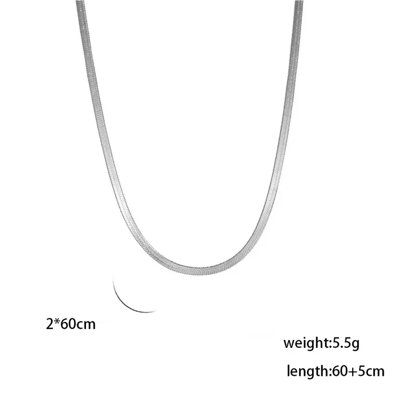 Φωτογραφία προϊόντος: Peach Jewelry Κολιέ Αλυσίδα Ανοξείδωτο Ατσάλι 304 60+5cm 2mm
