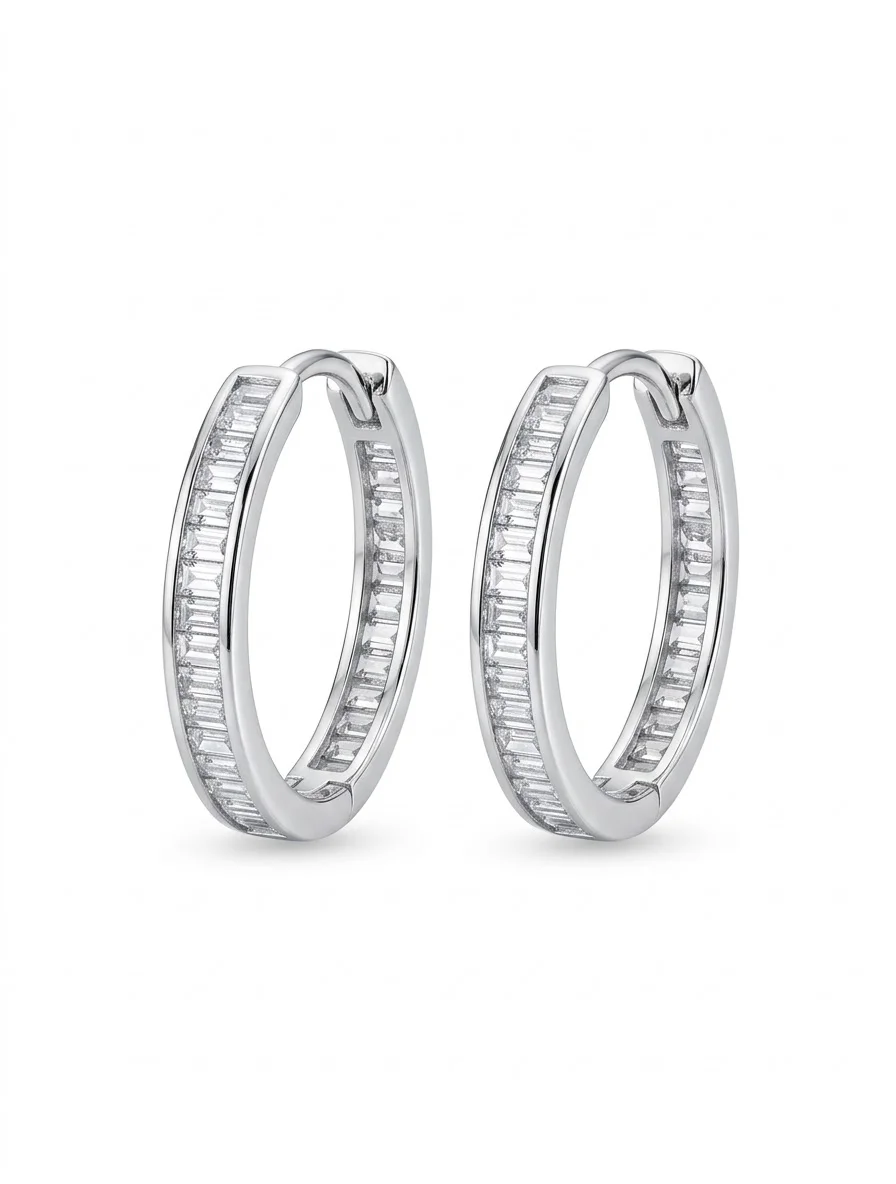 Φωτογραφία προϊόντος: Peach Jewelry Σκουλαρίκια Ασημι 925 Ροδιομενο με Ζιρκόνια