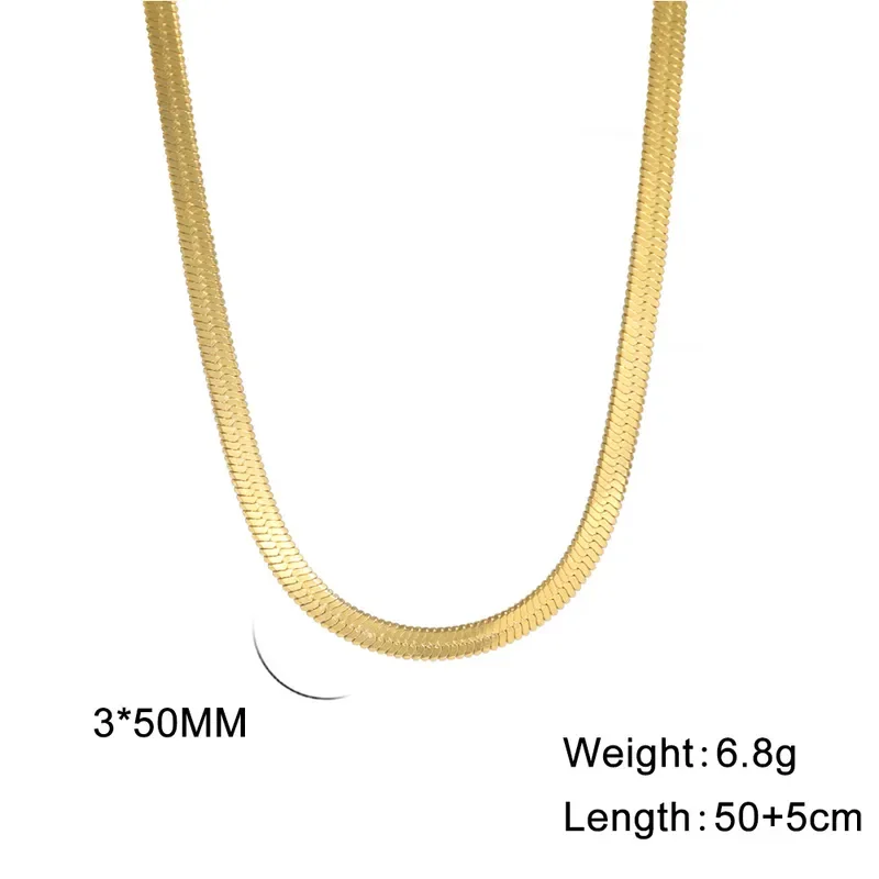 Φωτογραφία προϊόντος: Peach Jewelry Κολιέ Αλυσίδα Ανοξείδωτο Ατσάλι 304 Επιχρυσωμένο 50+5cm 3mm
