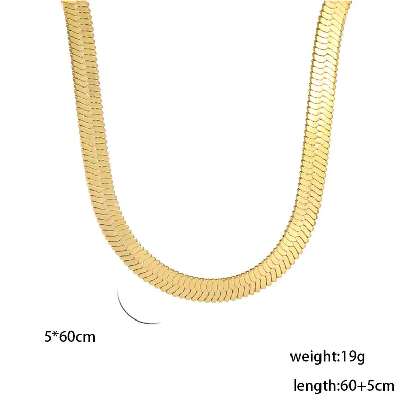 Φωτογραφία προϊόντος: Peach Jewelry Κολιέ Αλυσίδα Ανοξείδωτο Ατσάλι 304 Επιχρυσωμένο 60+5cm 5mm