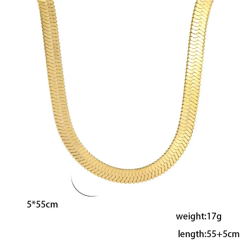 Φωτογραφία προϊόντος: Peach Jewelry Κολιέ Αλυσίδα Ανοξείδωτο Ατσάλι 304 Επιχρυσωμένο 55+5cm 5mm