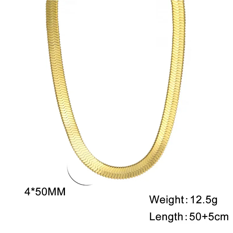 Φωτογραφία προϊόντος: Peach Jewelry Κολιέ Αλυσίδα Ανοξείδωτο Ατσάλι 304 Επιχρυσωμένο 50+5cm 4mm